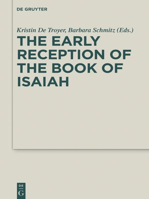 cover image of The Early Reception of the Book of Isaiah